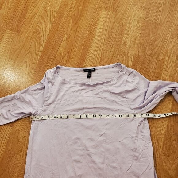 Eileen Fisher Ballet Neck Long Sleeve Tunic in Purple/Lavender - NEW - Picture 10 of 12